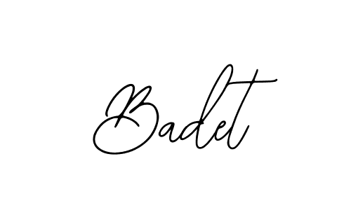 Make a beautiful signature design for name Badet. With this signature (Bearetta-2O07w) style, you can create a handwritten signature for free. Badet signature style 12 images and pictures png