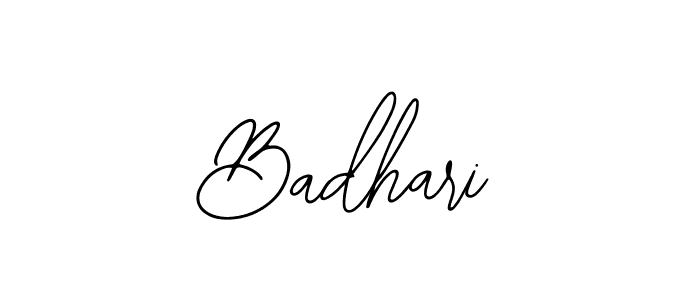 Use a signature maker to create a handwritten signature online. With this signature software, you can design (Bearetta-2O07w) your own signature for name Badhari. Badhari signature style 12 images and pictures png