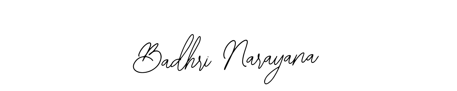 Use a signature maker to create a handwritten signature online. With this signature software, you can design (Bearetta-2O07w) your own signature for name Badhri Narayana. Badhri Narayana signature style 12 images and pictures png