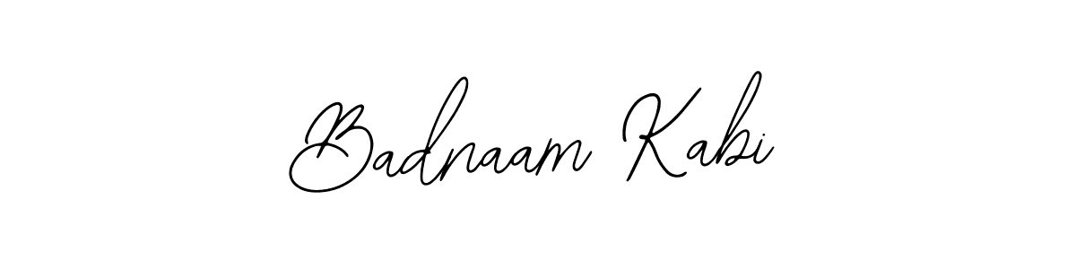 Design your own signature with our free online signature maker. With this signature software, you can create a handwritten (Bearetta-2O07w) signature for name Badnaam Kabi. Badnaam Kabi signature style 12 images and pictures png