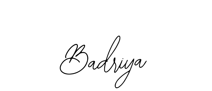 Use a signature maker to create a handwritten signature online. With this signature software, you can design (Bearetta-2O07w) your own signature for name Badriya. Badriya signature style 12 images and pictures png