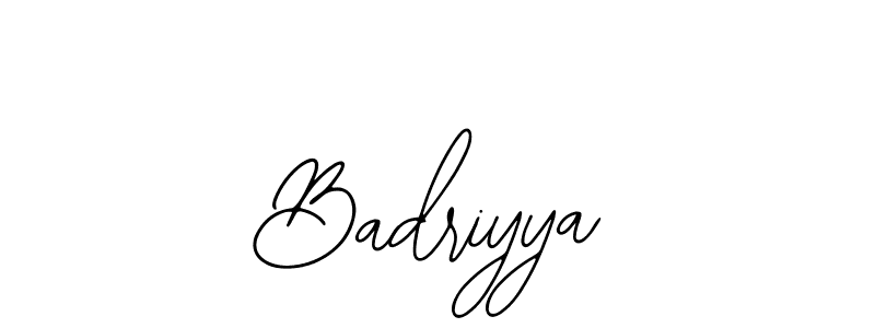 Create a beautiful signature design for name Badriyya. With this signature (Bearetta-2O07w) fonts, you can make a handwritten signature for free. Badriyya signature style 12 images and pictures png