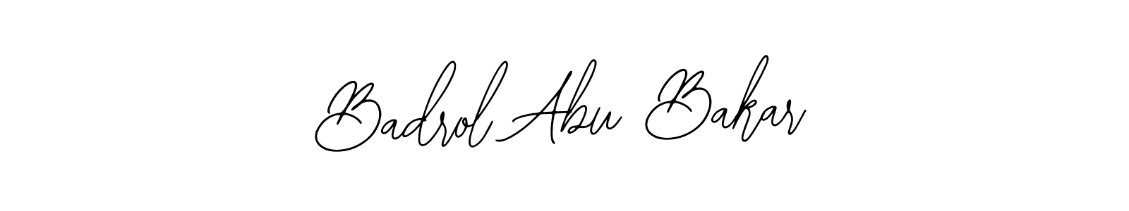 Make a beautiful signature design for name Badrol Abu Bakar. With this signature (Bearetta-2O07w) style, you can create a handwritten signature for free. Badrol Abu Bakar signature style 12 images and pictures png
