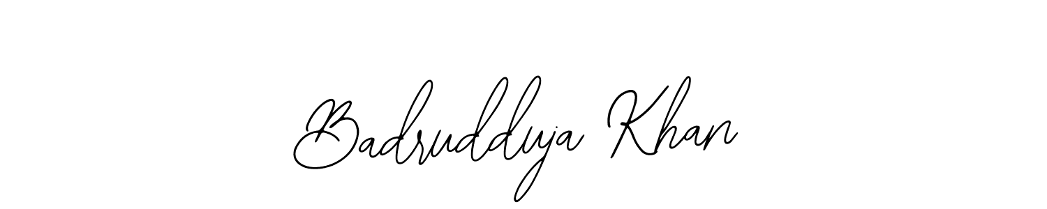 How to Draw Badrudduja Khan signature style? Bearetta-2O07w is a latest design signature styles for name Badrudduja Khan. Badrudduja Khan signature style 12 images and pictures png