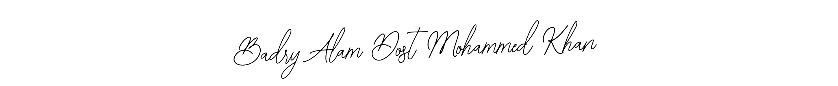 You can use this online signature creator to create a handwritten signature for the name Badry Alam Dost Mohammed Khan. This is the best online autograph maker. Badry Alam Dost Mohammed Khan signature style 12 images and pictures png