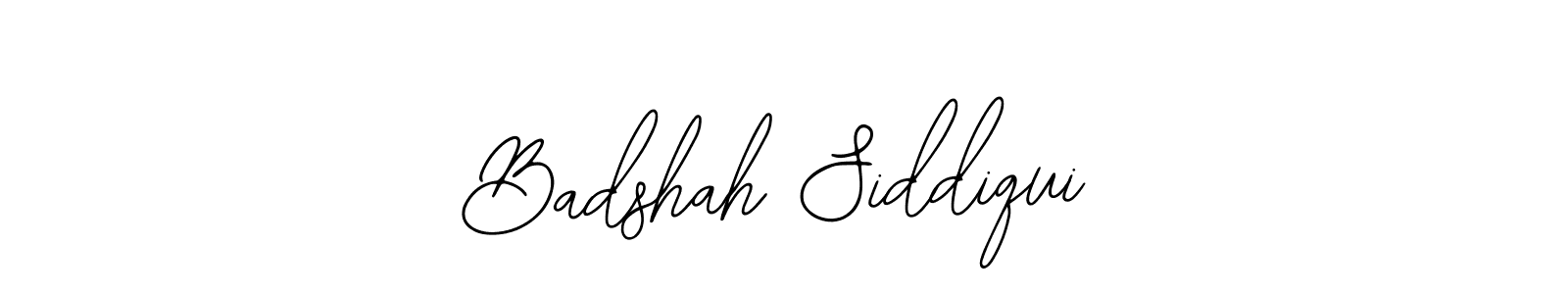 How to make Badshah Siddiqui name signature. Use Bearetta-2O07w style for creating short signs online. This is the latest handwritten sign. Badshah Siddiqui signature style 12 images and pictures png