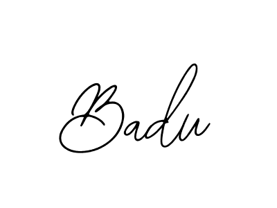 Design your own signature with our free online signature maker. With this signature software, you can create a handwritten (Bearetta-2O07w) signature for name Badu. Badu signature style 12 images and pictures png