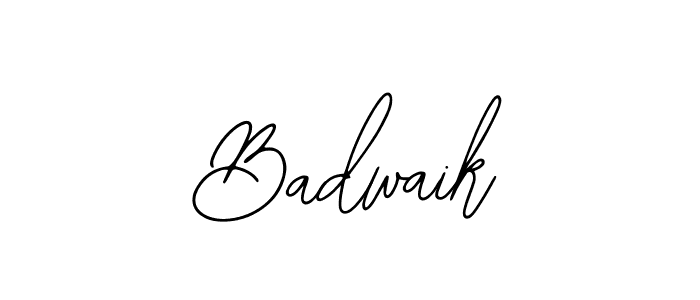 Use a signature maker to create a handwritten signature online. With this signature software, you can design (Bearetta-2O07w) your own signature for name Badwaik. Badwaik signature style 12 images and pictures png