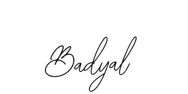 Use a signature maker to create a handwritten signature online. With this signature software, you can design (Bearetta-2O07w) your own signature for name Badyal. Badyal signature style 12 images and pictures png