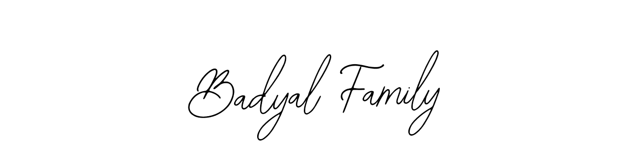 How to make Badyal Family signature? Bearetta-2O07w is a professional autograph style. Create handwritten signature for Badyal Family name. Badyal Family signature style 12 images and pictures png