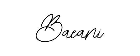 Create an unforgettable impression when signing with Baeani name styled in Bearetta-2O07w typography. 100% free online generator. Baeani signature style 12 images and pictures png