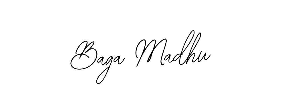 Design your own signature with our free online signature maker. With this signature software, you can create a handwritten (Bearetta-2O07w) signature for name Baga Madhu. Baga Madhu signature style 12 images and pictures png