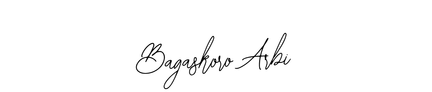 Design your own signature with our free online signature maker. With this signature software, you can create a handwritten (Bearetta-2O07w) signature for name Bagaskoro Arbi. Bagaskoro Arbi signature style 12 images and pictures png