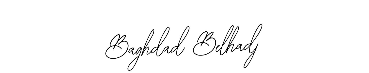 The best way (Bearetta-2O07w) to make a short signature is to pick only two or three words in your name. The name Baghdad Belhadj include a total of six letters. For converting this name. Baghdad Belhadj signature style 12 images and pictures png