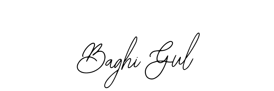 How to make Baghi Gul name signature. Use Bearetta-2O07w style for creating short signs online. This is the latest handwritten sign. Baghi Gul signature style 12 images and pictures png