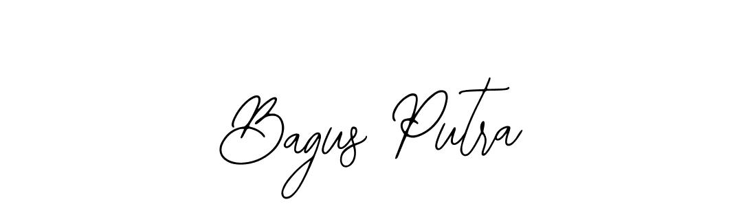 How to make Bagus Putra name signature. Use Bearetta-2O07w style for creating short signs online. This is the latest handwritten sign. Bagus Putra signature style 12 images and pictures png