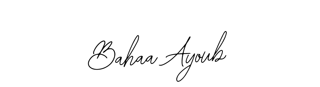 if you are searching for the best signature style for your name Bahaa Ayoub. so please give up your signature search. here we have designed multiple signature styles  using Bearetta-2O07w. Bahaa Ayoub signature style 12 images and pictures png