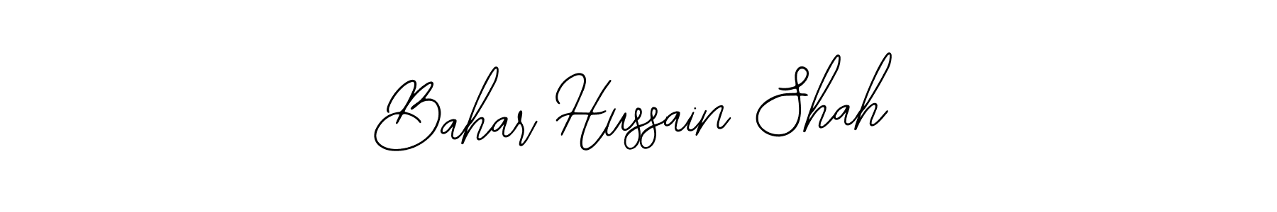 Also You can easily find your signature by using the search form. We will create Bahar Hussain Shah name handwritten signature images for you free of cost using Bearetta-2O07w sign style. Bahar Hussain Shah signature style 12 images and pictures png