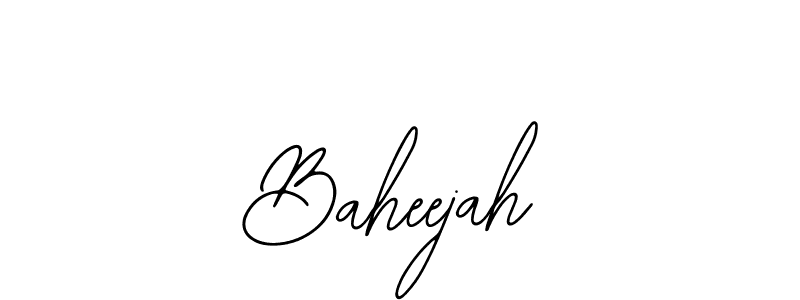 Also You can easily find your signature by using the search form. We will create Baheejah name handwritten signature images for you free of cost using Bearetta-2O07w sign style. Baheejah signature style 12 images and pictures png