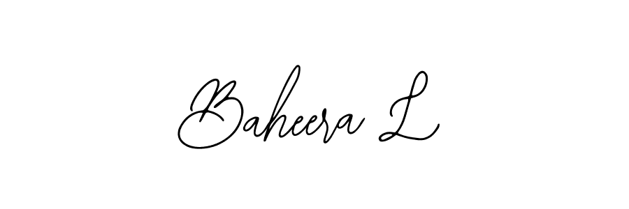 You should practise on your own different ways (Bearetta-2O07w) to write your name (Baheera L) in signature. don't let someone else do it for you. Baheera L signature style 12 images and pictures png