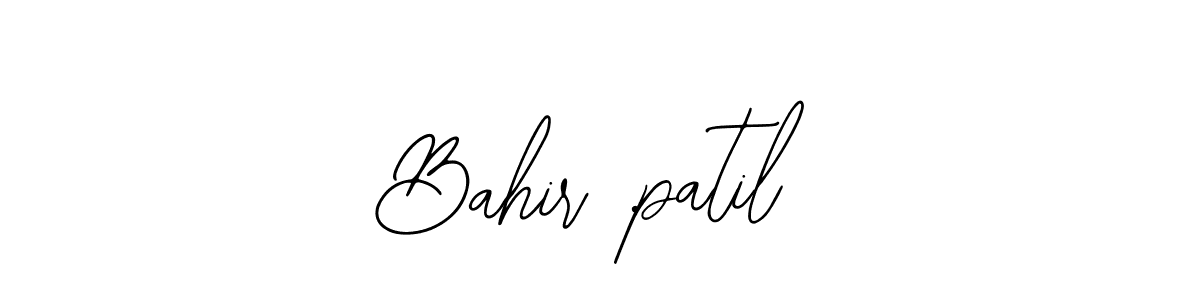The best way (Bearetta-2O07w) to make a short signature is to pick only two or three words in your name. The name Bahir .patil include a total of six letters. For converting this name. Bahir .patil signature style 12 images and pictures png