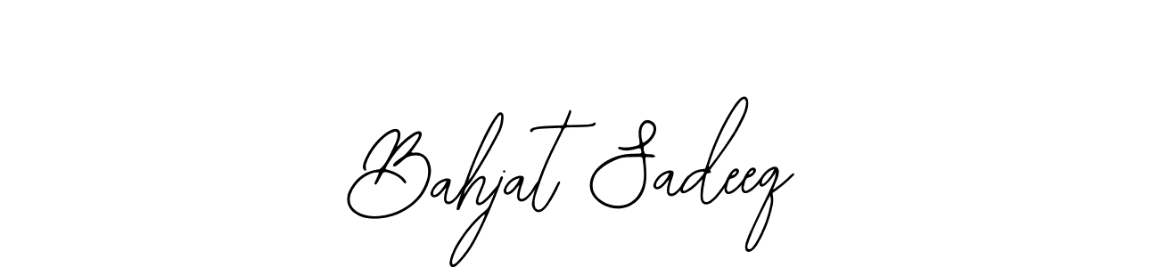 Use a signature maker to create a handwritten signature online. With this signature software, you can design (Bearetta-2O07w) your own signature for name Bahjat Sadeeq. Bahjat Sadeeq signature style 12 images and pictures png