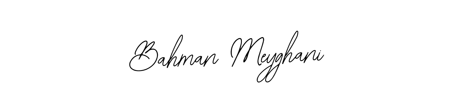 How to make Bahman Meyghani signature? Bearetta-2O07w is a professional autograph style. Create handwritten signature for Bahman Meyghani name. Bahman Meyghani signature style 12 images and pictures png