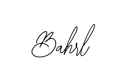 Use a signature maker to create a handwritten signature online. With this signature software, you can design (Bearetta-2O07w) your own signature for name Bahrl. Bahrl signature style 12 images and pictures png