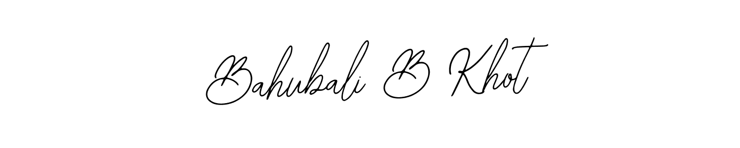 Create a beautiful signature design for name Bahubali B Khot. With this signature (Bearetta-2O07w) fonts, you can make a handwritten signature for free. Bahubali B Khot signature style 12 images and pictures png