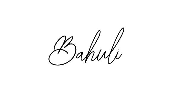 Design your own signature with our free online signature maker. With this signature software, you can create a handwritten (Bearetta-2O07w) signature for name Bahuli. Bahuli signature style 12 images and pictures png