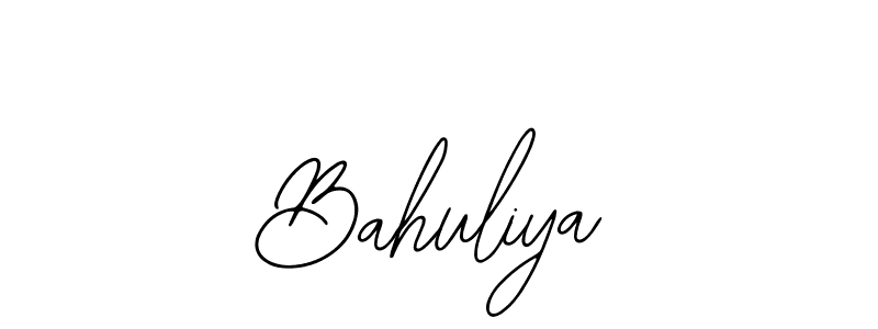 How to make Bahuliya name signature. Use Bearetta-2O07w style for creating short signs online. This is the latest handwritten sign. Bahuliya signature style 12 images and pictures png