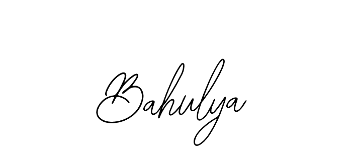 Bearetta-2O07w is a professional signature style that is perfect for those who want to add a touch of class to their signature. It is also a great choice for those who want to make their signature more unique. Get Bahulya name to fancy signature for free. Bahulya signature style 12 images and pictures png