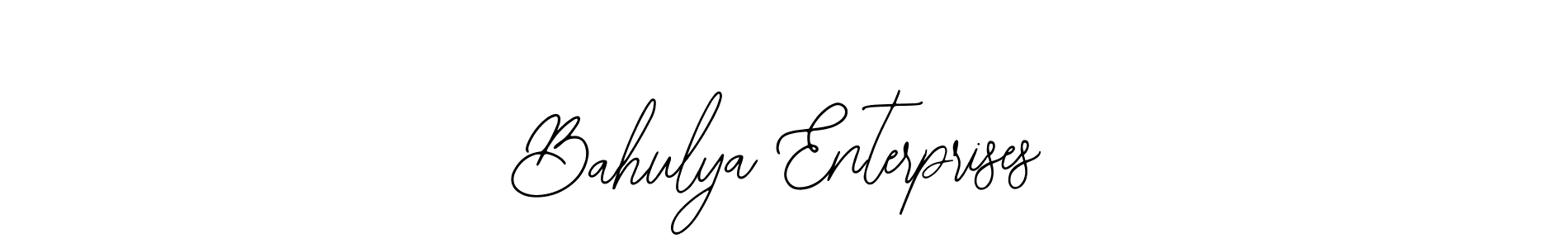 Design your own signature with our free online signature maker. With this signature software, you can create a handwritten (Bearetta-2O07w) signature for name Bahulya Enterprises. Bahulya Enterprises signature style 12 images and pictures png