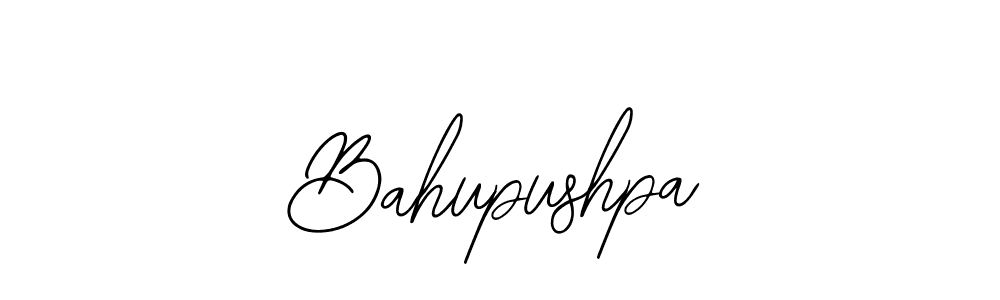 How to make Bahupushpa name signature. Use Bearetta-2O07w style for creating short signs online. This is the latest handwritten sign. Bahupushpa signature style 12 images and pictures png