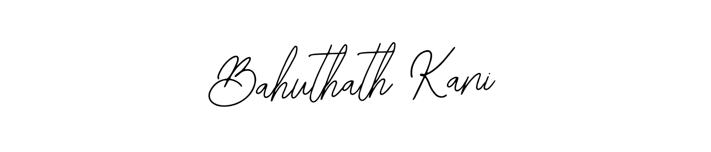 Design your own signature with our free online signature maker. With this signature software, you can create a handwritten (Bearetta-2O07w) signature for name Bahuthath Kani. Bahuthath Kani signature style 12 images and pictures png