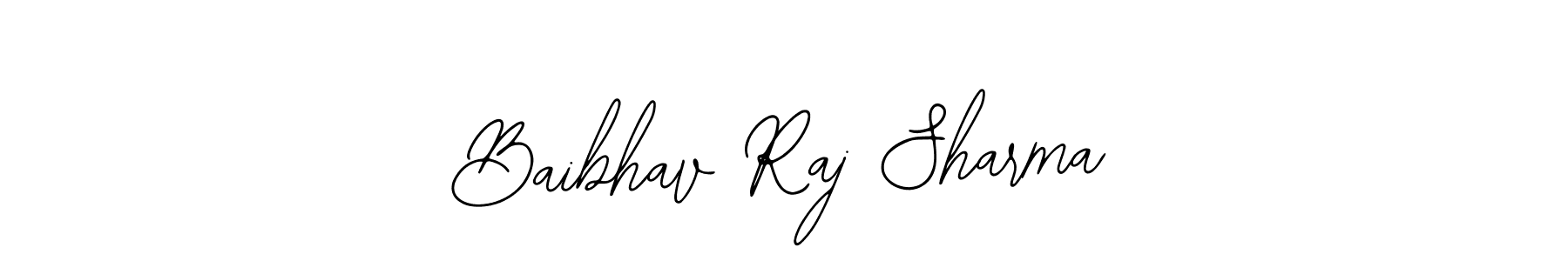 The best way (Bearetta-2O07w) to make a short signature is to pick only two or three words in your name. The name Baibhav Raj Sharma include a total of six letters. For converting this name. Baibhav Raj Sharma signature style 12 images and pictures png
