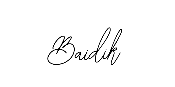 The best way (Bearetta-2O07w) to make a short signature is to pick only two or three words in your name. The name Baidik include a total of six letters. For converting this name. Baidik signature style 12 images and pictures png