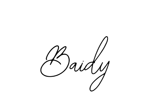 Design your own signature with our free online signature maker. With this signature software, you can create a handwritten (Bearetta-2O07w) signature for name Baidy. Baidy signature style 12 images and pictures png