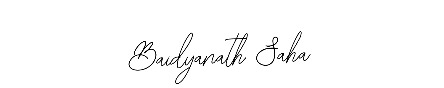 You should practise on your own different ways (Bearetta-2O07w) to write your name (Baidyanath Saha) in signature. don't let someone else do it for you. Baidyanath Saha signature style 12 images and pictures png