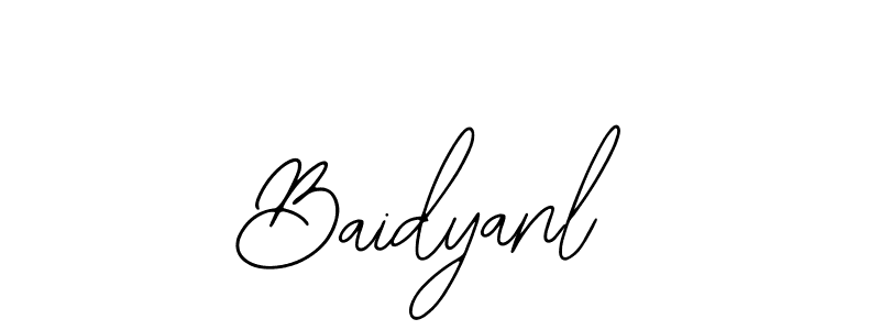 Design your own signature with our free online signature maker. With this signature software, you can create a handwritten (Bearetta-2O07w) signature for name Baidyanl. Baidyanl signature style 12 images and pictures png