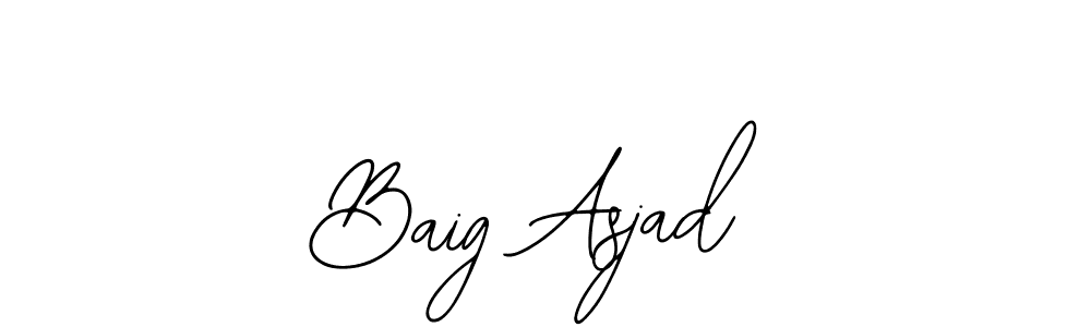 Also we have Baig Asjad name is the best signature style. Create professional handwritten signature collection using Bearetta-2O07w autograph style. Baig Asjad signature style 12 images and pictures png