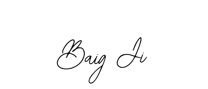 if you are searching for the best signature style for your name Baig Ji. so please give up your signature search. here we have designed multiple signature styles  using Bearetta-2O07w. Baig Ji signature style 12 images and pictures png