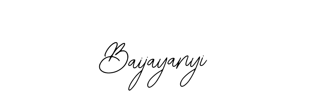 Use a signature maker to create a handwritten signature online. With this signature software, you can design (Bearetta-2O07w) your own signature for name Baijayanyi. Baijayanyi signature style 12 images and pictures png