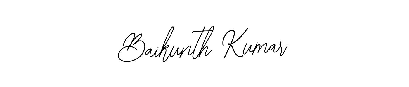 Bearetta-2O07w is a professional signature style that is perfect for those who want to add a touch of class to their signature. It is also a great choice for those who want to make their signature more unique. Get Baikunth Kumar name to fancy signature for free. Baikunth Kumar signature style 12 images and pictures png