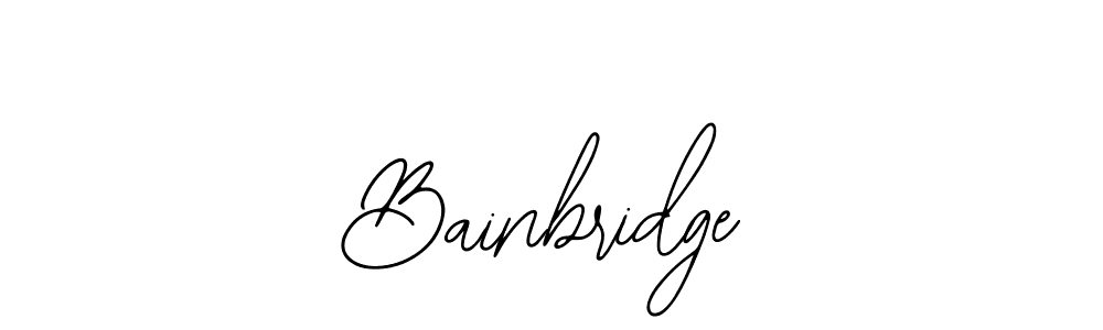 Design your own signature with our free online signature maker. With this signature software, you can create a handwritten (Bearetta-2O07w) signature for name Bainbridge. Bainbridge signature style 12 images and pictures png
