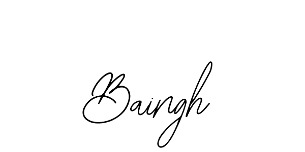 Similarly Bearetta-2O07w is the best handwritten signature design. Signature creator online .You can use it as an online autograph creator for name Baingh. Baingh signature style 12 images and pictures png
