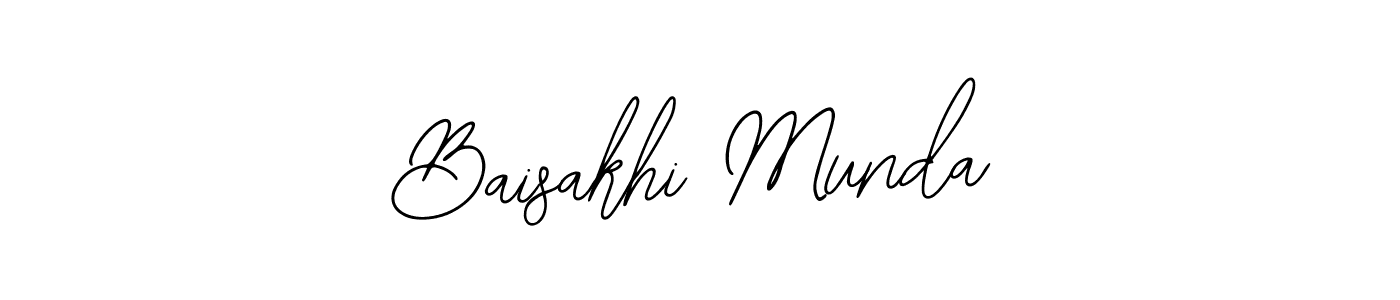 Design your own signature with our free online signature maker. With this signature software, you can create a handwritten (Bearetta-2O07w) signature for name Baisakhi Munda. Baisakhi Munda signature style 12 images and pictures png