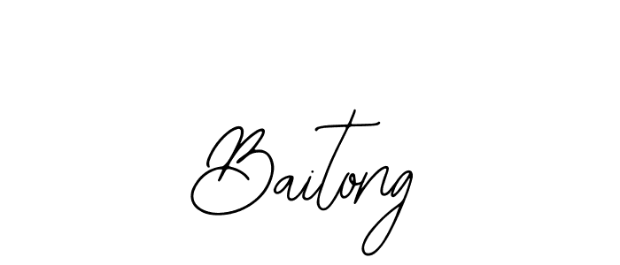 How to make Baitong name signature. Use Bearetta-2O07w style for creating short signs online. This is the latest handwritten sign. Baitong signature style 12 images and pictures png