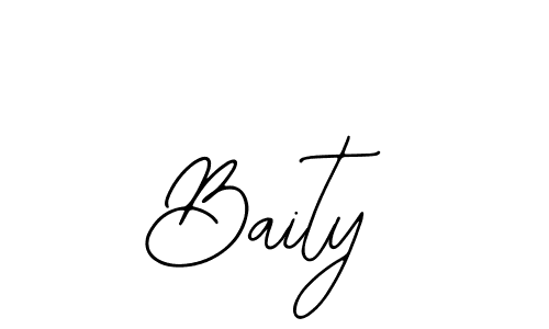 The best way (Bearetta-2O07w) to make a short signature is to pick only two or three words in your name. The name Baity include a total of six letters. For converting this name. Baity signature style 12 images and pictures png