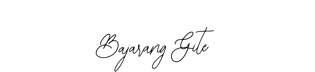 Design your own signature with our free online signature maker. With this signature software, you can create a handwritten (Bearetta-2O07w) signature for name Bajarang Gite. Bajarang Gite signature style 12 images and pictures png